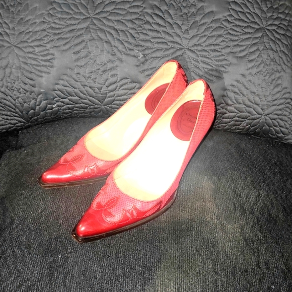 Christian Dior Vintage Snakeskin Heels - Picture 1 of 7